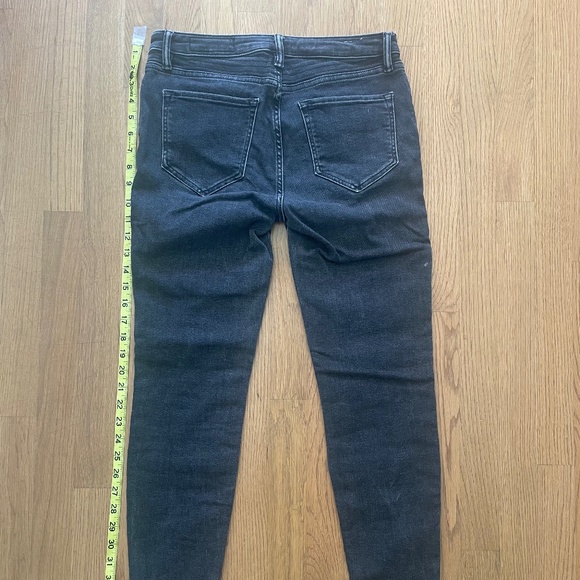 ALL SAINTS Black Biker Cropped Denim Jeans - W 30" - Picture 5 of 8